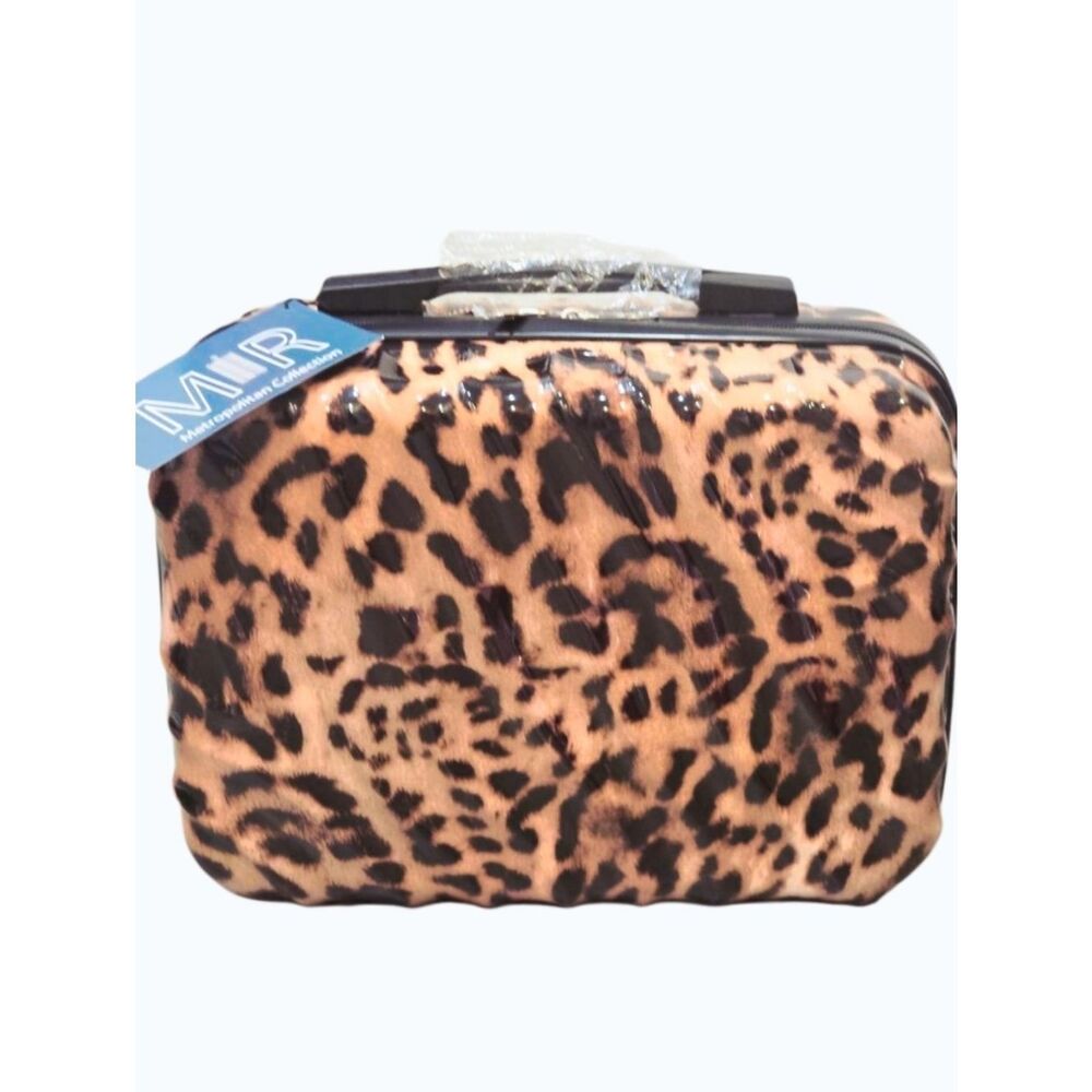 Metropolitan Collection Leopard Print Hard Side Travel Case - Picture 2 of 8